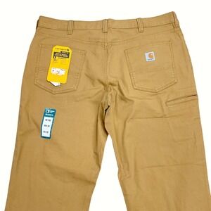NEW Carhartt Rugged Flex Relaxed Fit Canvas Work Pants BN2517-M Brown 40x32